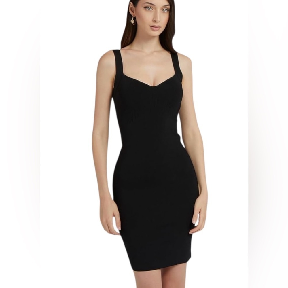 GUESS, Anis Mirage Sleeveless Ribbed Dress, Small, Black - Picture 3 of 14